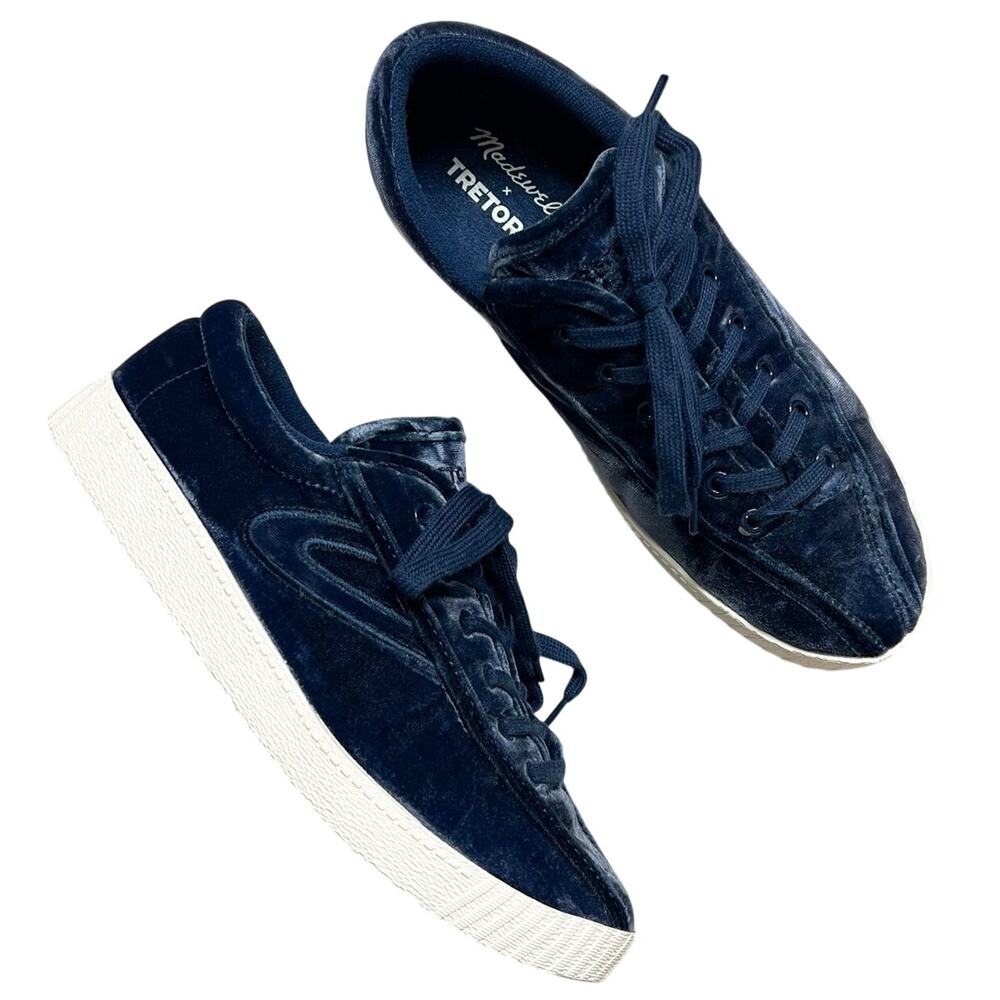 Tretorn x Madewell | Nylite 16 Plus Blue Velvet Casual Platform Sneakers US 8.5